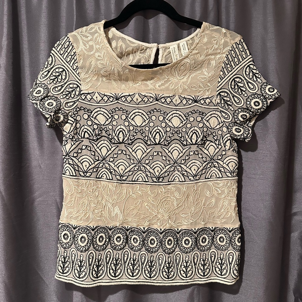 Meadow Rue Anthropologie EUC size 6 blouse